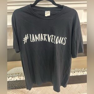 Port Authority Ravens Lamar Jackson #LAMARVELOUS Black Short Sleeve Tee L